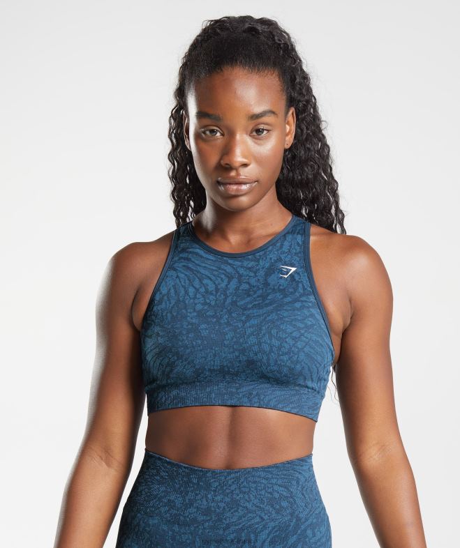 Gymshark adapter le soutien-gorge de sport sans couture animal sauvage | marine femmes 6HF28227